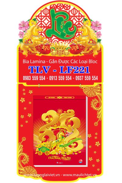 Bìa lịch bloc laminate Khai Xuân Đại Cát