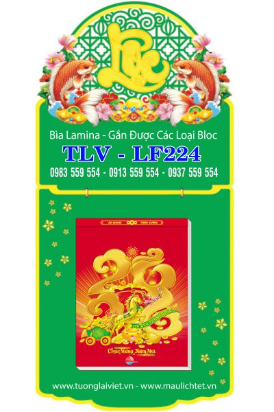 Bìa lịch bloc laminate Lộc An Khang