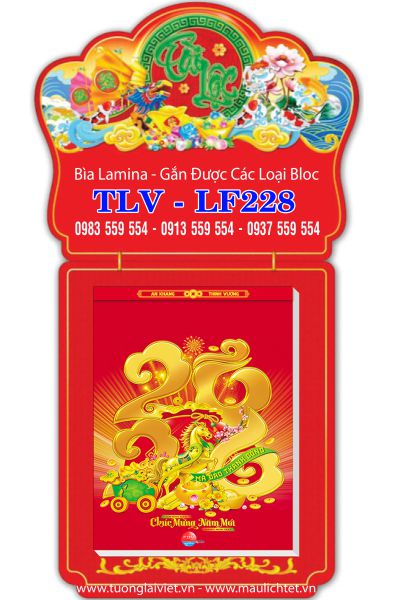 Bìa lịch bloc laminate Xuân Tài Lộc