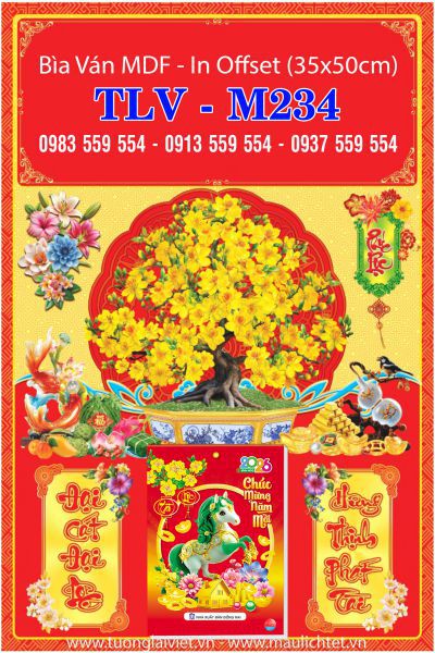 Bìa lịch bloc trung Cây Mai