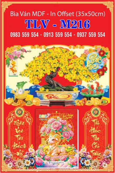 Bìa lịch bloc trung Xuân Đại Cát