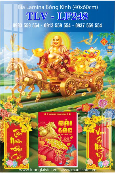 Bìa Lịch gỗ laminate Xuân Phát Tài