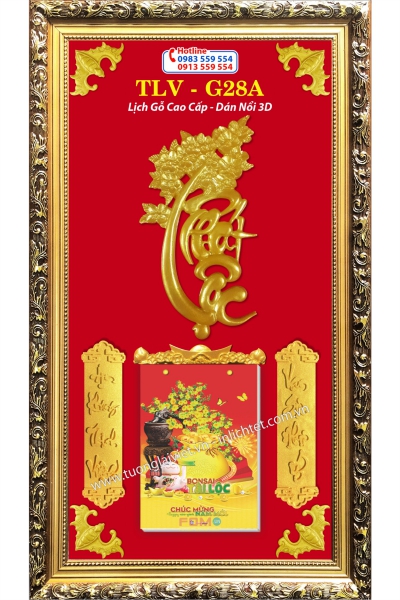 Bìa lịch gỗ Phát Lộc