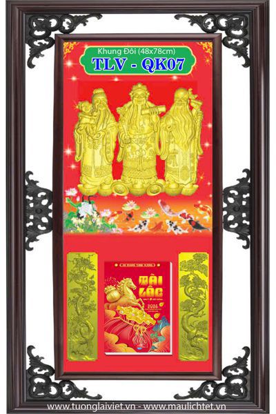 Bìa lịch khung nhựa Phúc Lộc Thọ