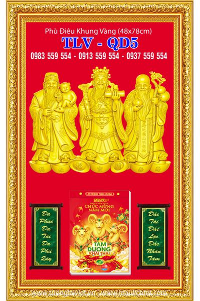 Bìa lịch khung nhựa Phước Lộc Thọ
