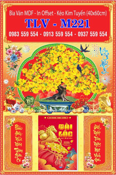 Bìa lịch treo bloc Cây Mai