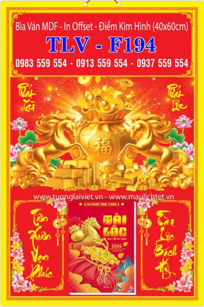 Bìa lịch treo bloc Lộc Phát