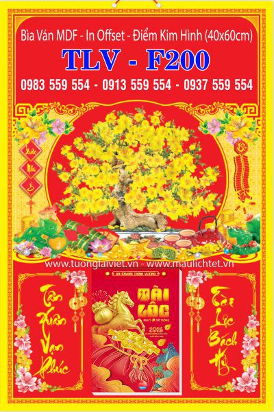 Bìa lịch treo bloc Mai Vàng