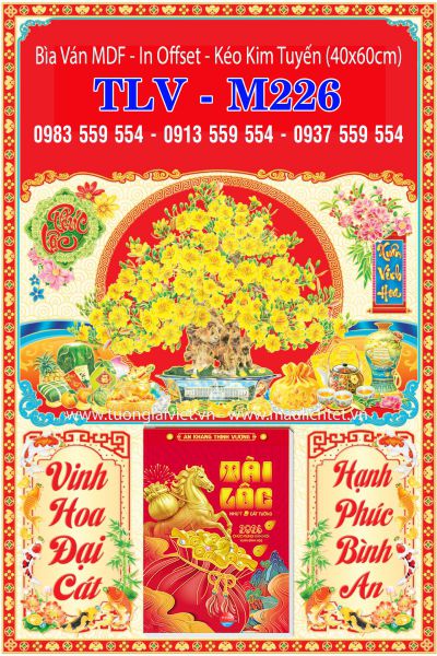 Bìa lịch treo bloc Mai Xuân