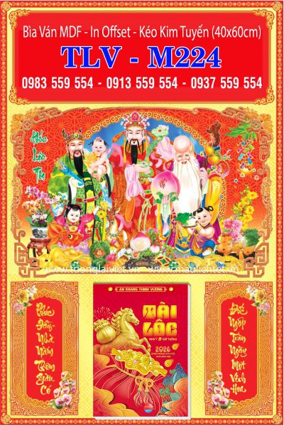 Bìa lịch treo bloc Phước Lộc Thọ