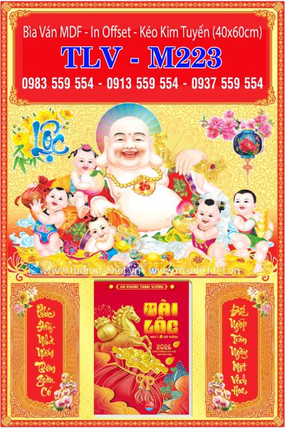 Bìa lịch treo bloc Xuân Di Lặc