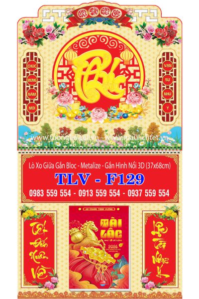 Bìa lò xo dán nổi Chữ Phúc