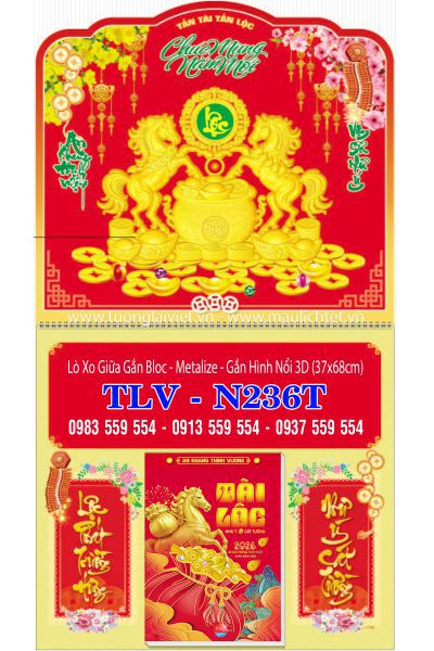 Bìa lò xo dán nổi Lộc Xuân