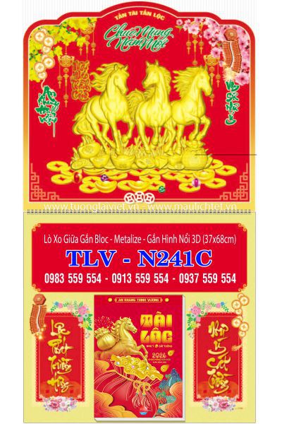 Bìa lò xo dán nổi Xuân Thịnh Vượng