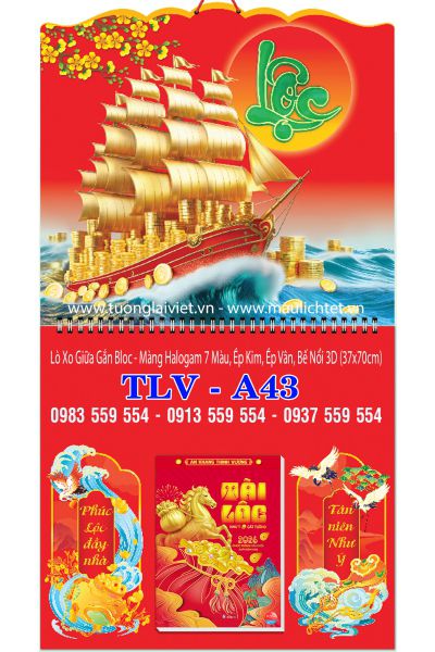 Bìa lịch giữa lò xo Thuận Buồm Xuôi Gió