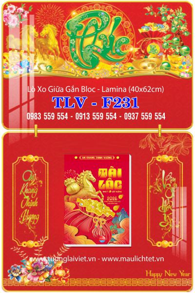 lịch gập laminate Chữ Phúc